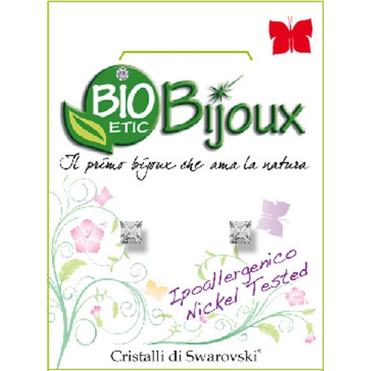 ORECCHINO CARRE' 3MM CRYSTAL