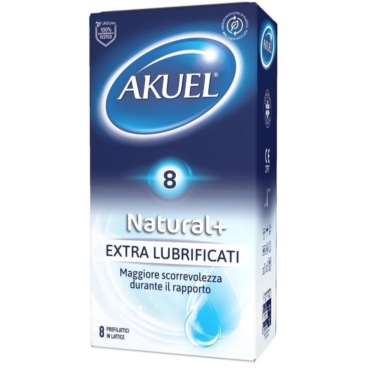 Akuel Natural+ Extralubr 8pz
