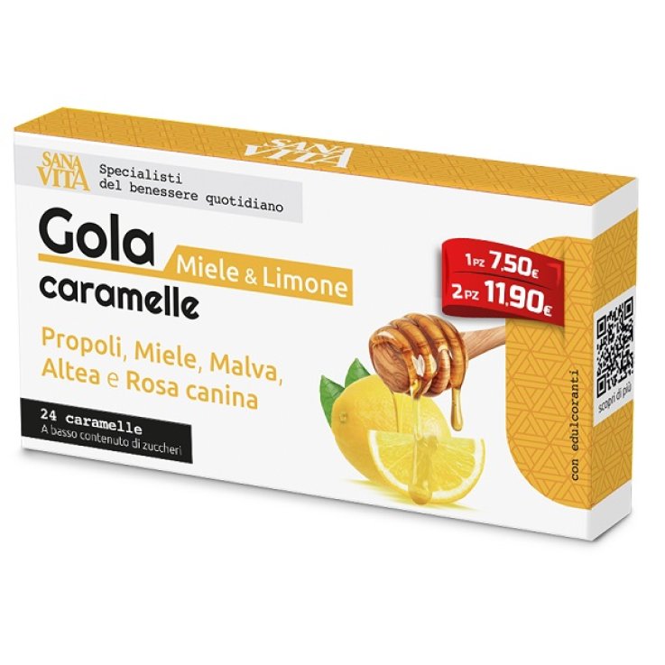 Sanavita Gola Miele&lim 24cpr