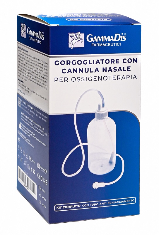 GORGOGLIATORE PER OSSIGENOTERAPIA CON OCCHIALE + CANNULA NASALE GAMMADIS - Farmadillo