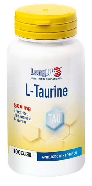 LONGLIFE L-TAURINE 500 MG 100 CAPSULE DI GELATINA DA 6,2 G - Farmadillo
