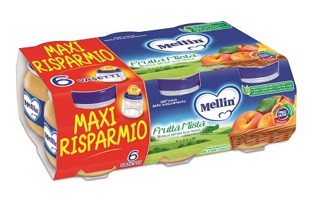 MELLIN OMOGENEIZZATO FRUTTA MISTA 100 G 6 PEZZI - Farmadillo
