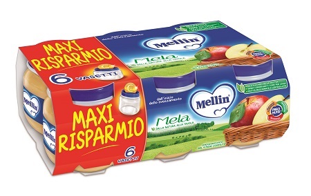 MELLIN OMOGENEIZZATO MELA 100 G 6 PEZZI - Farmadillo