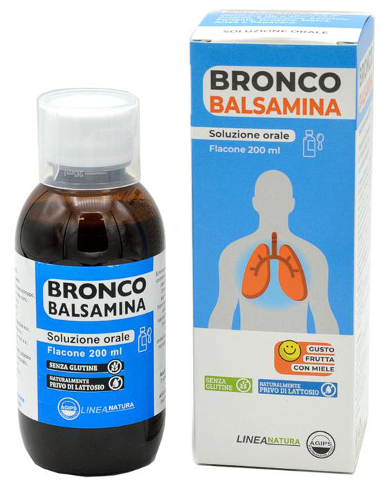 BRONCOBALSAMINA SOLUZIONE ORALE 200 ML GUSTO FRUTTA CON MIELE - Farmadillo