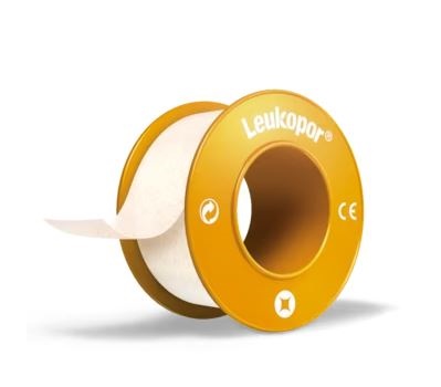 CEROTTO IN ROCCHETTO LEUKOPOR IPOALLERGENICO TESSUTO NON TESSUTO BIANCO 2,5X920 CM CON DISPENSER - Farmadillo