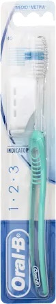 ORALB 123 INDICATOR SPAZZOLINO MANUALE SETOLE 40 MEDIE - Farmadillo