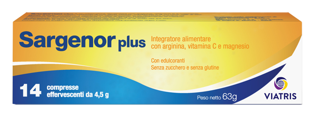 SARGENOR PLUS 14 COMPRESSE EFFERVESCENTI DA 4,5 G - Farmadillo