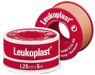 CEROTTO CHIRURGICO PER FISSAGGIO MEDICAZIONI IN ROCCHETTO LEUKOPLAST SUPPORTO VISCOSA COLOR PELLE MASSA ADESIVA CAUCCIU' OSSIDO DI ZINCO 1,25X500CM MUTUABILE - Farmadillo