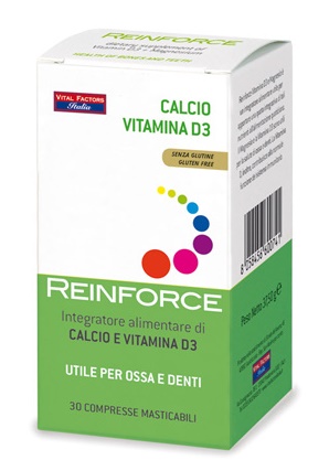 REINFORCE CALCIO + VITAMINA D3 30 COMPRESSE MASTICABILI - Farmadillo
