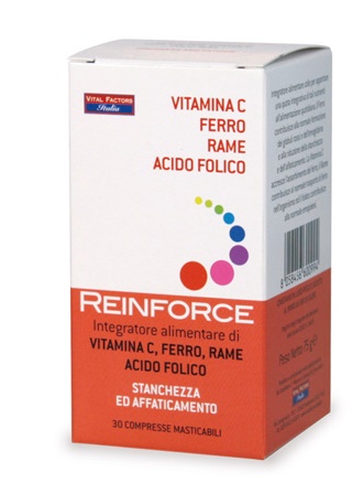REINFORCE FERRO + RAME + VITAMINA C 30 COMPRESSE MASTICABILI - Farmadillo