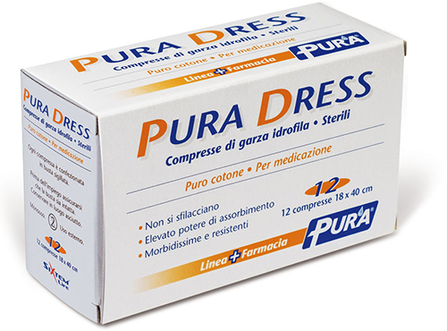 GARZA IDROFILA PURA DRESS 18X40CM 12 PEZZI - Farmadillo