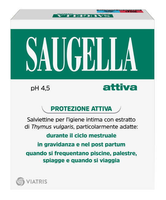 SAUGELLA ATTIVA SALVIETTINE DETERGENTI 10 BUSTINE - Farmadillo