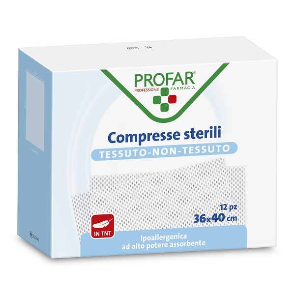GARZA COMPRESSA TESSUTO NON TESSUTO 36X40 CM PROFAR - Farmadillo