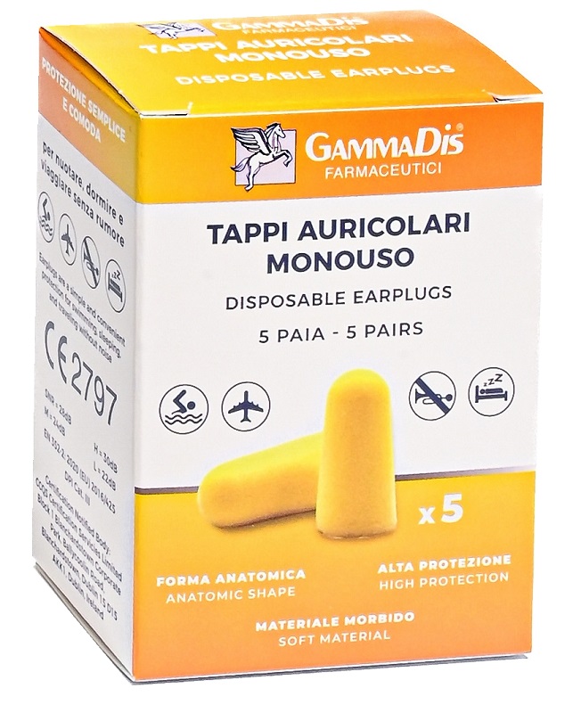 TAPPO AURICOLARE EAR GOMMAPIUMA 10 PEZZI GAMMADIS - Farmadillo