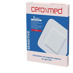 GARZA COMPRESSA AUTOADESIVA CEROXMED DRESS SENSITIVE 10X10 CM 5 PEZZI - Farmadillo