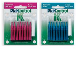 PLAKKONTROL SCOVOLINO MICRO 0,5 MM 8 PEZZI + MANICO - Farmadillo
