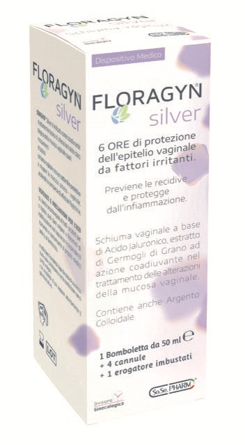FLORAGYN SILVER SCHIUMA VAGINALE CON ARGENTO COLLOIDALE 50 ML - Farmadillo