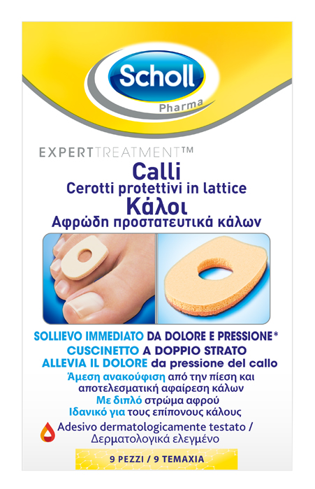 CEROTTO PROTETTIVO PER CALLI SCHOLL IN LATTICE 9 PEZZI - Farmadillo