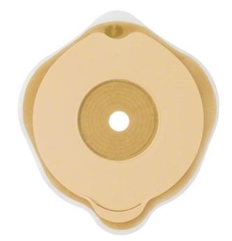 PLACCA PIANA FLEXIMA KEY 60 MM CON PROTETTORE CUTANEO IDROCOLLOIDALE E FLANGIA 5 PEZZI - Farmadillo