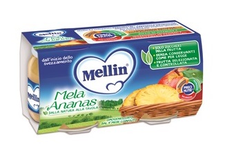 MELLIN OMOGENEIZZATO MELA ANANAS 100 G 2 PEZZI - Farmadillo