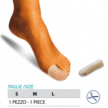 ORIONE OK PED G105 CAPPUCCIO PROTEGGI DITA GEL POLIMERO RIVESTITO TESSUTO S 1 PEZZO - Farmadillo
