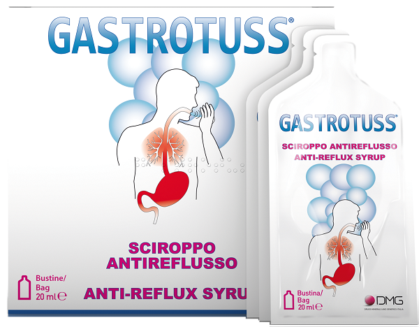 SCIROPPO ANTIREFLUSSO GASTROTUSS 25 BUSTINE MONODOSE 20 ML - Farmadillo