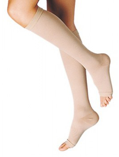 GAMBALETTO TERAPEUTICO DUALSAN A COMPRESSIONE DECRESCENTE KKL1 PUNTA APERTA BEIGE UNISEX 5 1 PAIO - Farmadillo