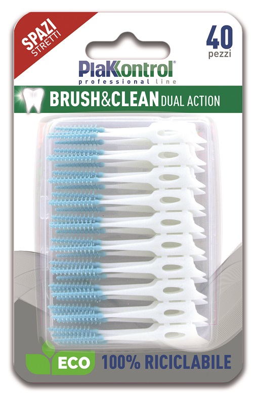 PLAKKONTROL BRUSH & CLEAN SCOVOLINI SPAZI STRETTI 40 PEZZI - Farmadillo
