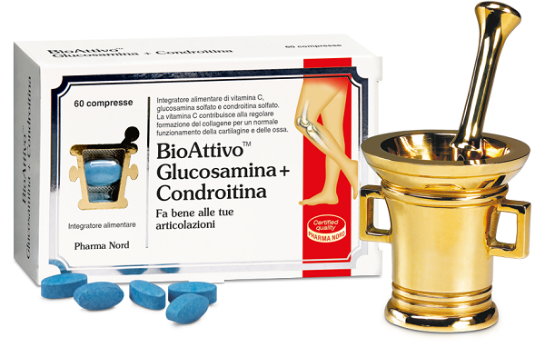 BIOATTIVO GLUCOSAMINA + CONDROITINA 60 COMPRESSE - Farmadillo