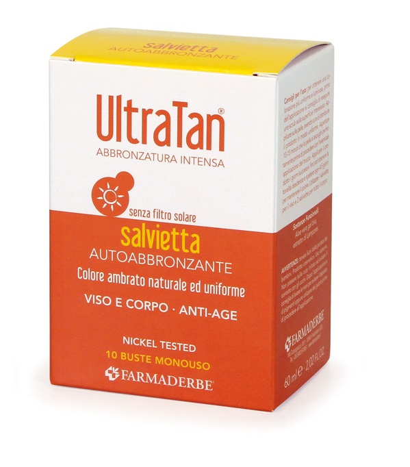 ULTRA TAN SALVIETTE AUTOABBRONZANTI 10 BUSTE - Farmadillo