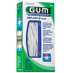 GUM IMPLANT + FLOSS FILO INTERDENTALE 50 PEZZI - Farmadillo
