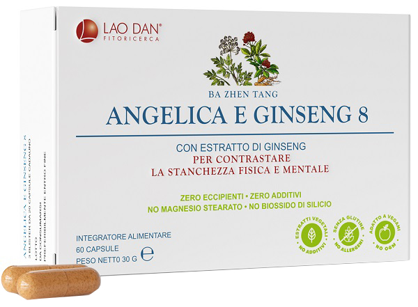 ANGELICA E GINSENG 8 60 CAPSULE SENZA GLUTINE - Farmadillo
