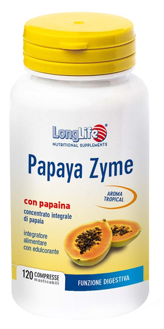 LONGLIFE PAPAYA ZYME 120 COMPRESSE MASTICABILI - Farmadillo