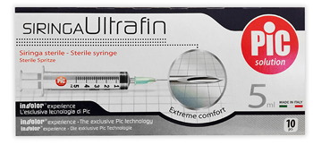 SIRINGA PIC ULTRAFINE 5 ML AGO 14 10 PEZZI - Farmadillo