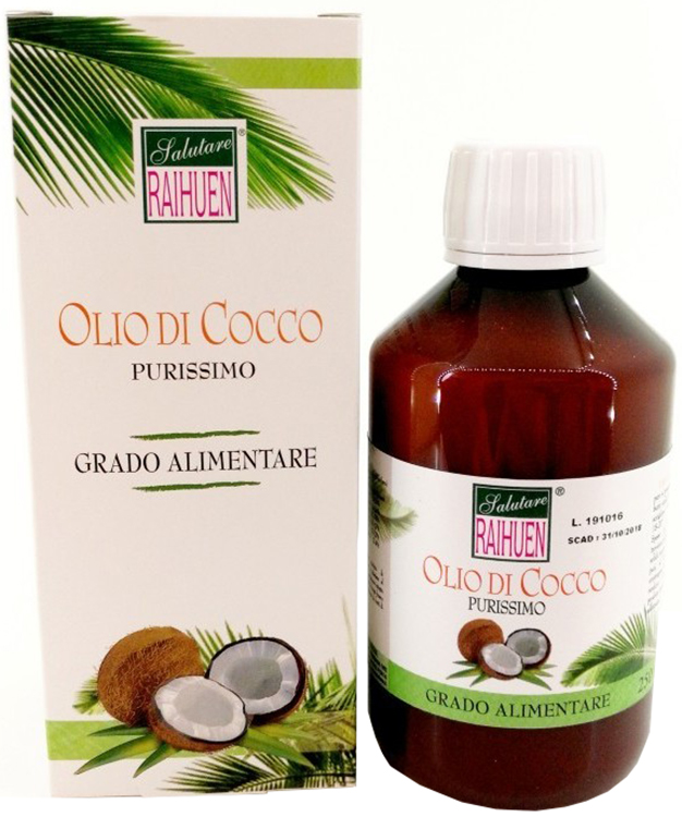 RAIHUEN OLIO COCCO GRADO ALIMENTARE 250 ML - Farmadillo