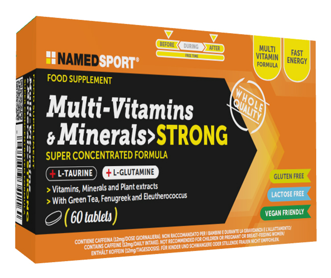 MULTI-VITAMINS&MINERALS STRONG 60 COMPRESSE - Farmadillo