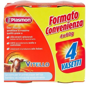 PLASMON OMOGENEIZZATO VITELLO 4 X 80 G - Farmadillo