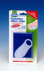 PROTETTORE ALLUCE VALGO REALIZZATO IN GEL DI SILICONE BIANCOSEMITRASPARENTE SAGOMATO PER AVVOLGERE LA PARTE DOLENTE E SENSIBILE DELL'ALLUCE IGIENEPIEDE 1 PEZZO - Farmadillo