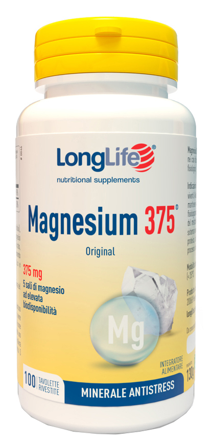 LONGLIFE MAGNESIUM 375 ORIGINAL 375 MG 100 TAVOLETTE - Farmadillo
