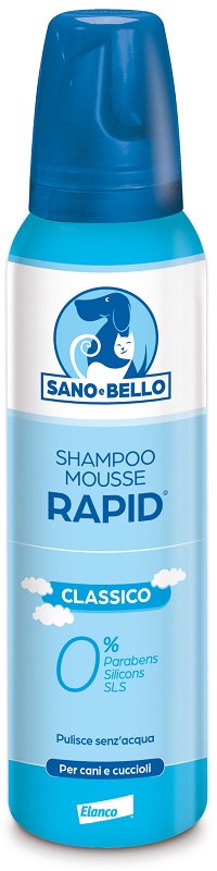SANO E BELLO SHAMPOO MOUSSE RAPID CLASSICO FLACONE 300 ML PER LAVAGGIO SENZ'ACQUA - Farmadillo