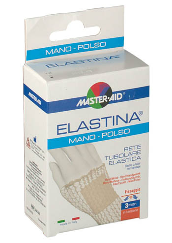 RETE TUBOLARE ELASTICA IPOALLERGENICA MASTER-AID ELASTINA MANO/POLSO 3 MT IN TENSIONE CALIBRO 3 CM - Farmadillo