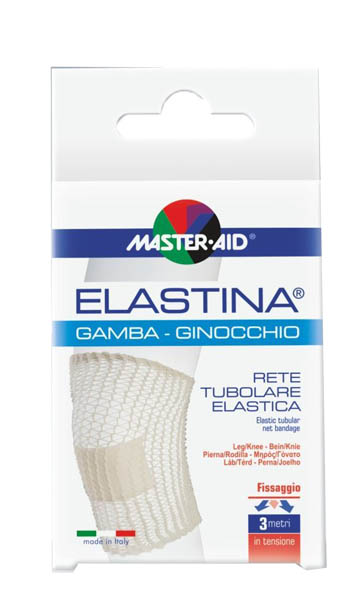 RETE TUBOLARE ELASTICA IPOALLERGENICA MASTER-AID ELASTINA GAMBA/GINOCCHIO 3 MT IN TENSIONE CALIBRO 5 CM - Farmadillo