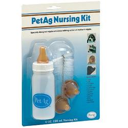 NURSING KIT BIBERON DA 120ML PER ANIMALI + TETTARELLE DI VARIE MISURE + SCOVOLINO PER PULIZIA - Farmadillo