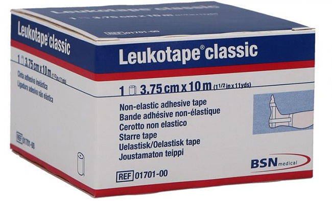 LEUKOTAPE BENDA ANELASTICA PER BENDAGGI FUNZIONALI 3,75X100 CM - Farmadillo