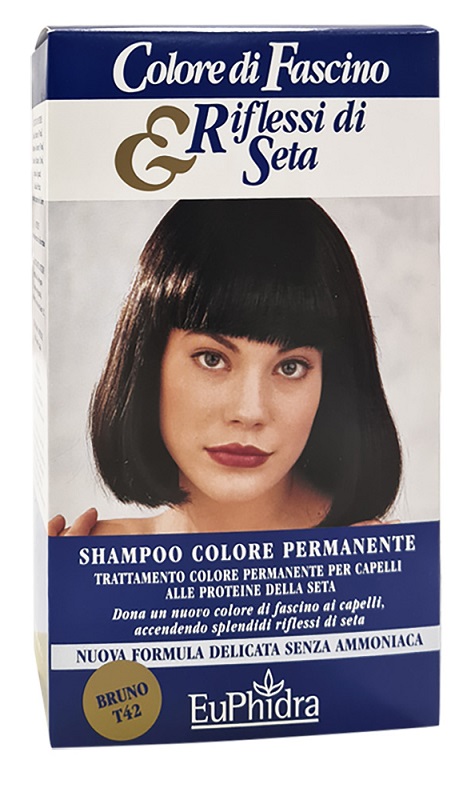 EUPHIDRA COLORE DI FASCINO & RIFLESSI DI SETA SHAMPOO COLORE PERMANENTE 42 BRUNO 120 ML - Farmadillo