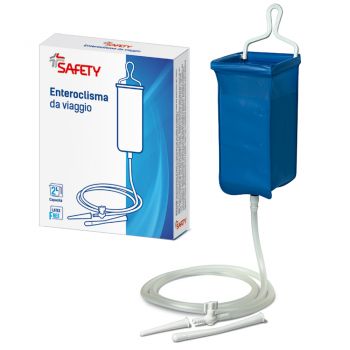 ENTEROCLISMA DA VIAGGIO KLISTER IN GOMMA CON CANNULA ANALE EVAGINALE 2 LITRI - Farmadillo