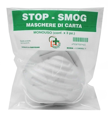 MASCHERE DI CARTA STOP-SMOG MONOUSO 3 PEZZI - Farmadillo