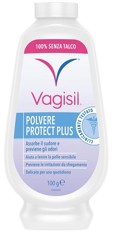 VAGISIL POLVERE PROTECT PLUS IGIENE FEMMINILE 100 G - Farmadillo