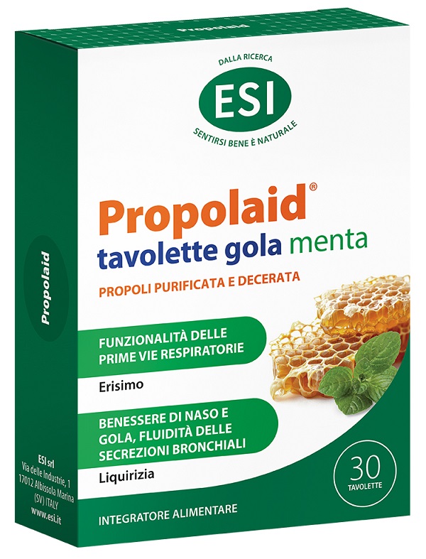 ESI PROPOLAID TAVOLETTE GOLA MENTA 30 TAVOLETTE - Farmadillo
