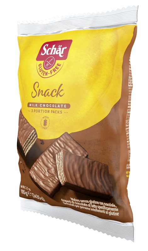 SCHAR SNACK CON CIOCCOLATO AL LATTE E NOCCIOLE 3 WAFER X 35 G - Farmadillo